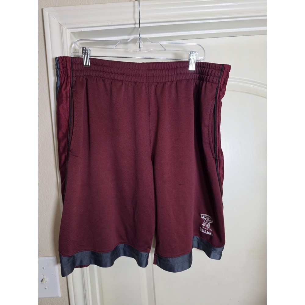 Knights Apparel Texas A&M‎ Men's Basketball Athletic Shorts - Marroon - L